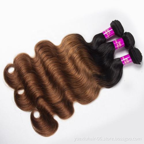 Body Wave 1B/30 Ombre Beauty Stage Hair Bundles Cuticle Aligned Raw Unprocessed Virgin Indian Hair